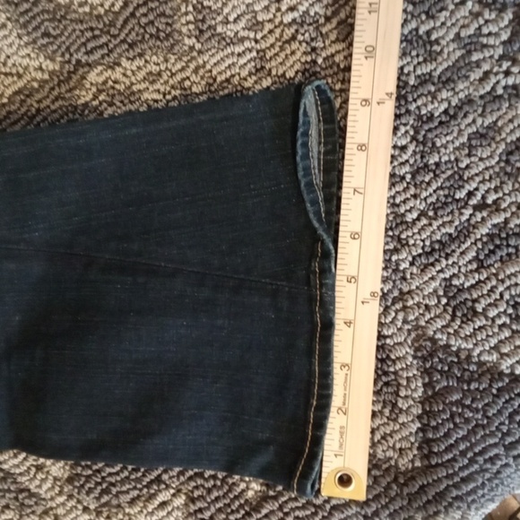 True Religion Flare Wide Leg Jeans with Contrast Stitching Low Rise Womens 26 - Picture 10 of 12